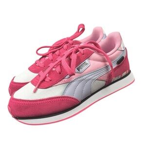 Puma Future Riders Girls Sneakers Size 3C Pink & White